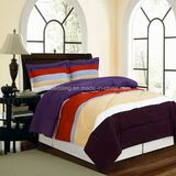 Nice Rainbow Color Micro Suede Wedding Patchwork Quilt/Bedding Set