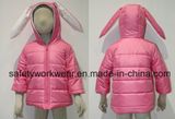 Girl's Winter Warm Padded Hooded Rabbit Jacket