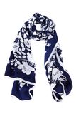 Soft Lightweight Floral Mulberry Silk Long Beach Chiffon Scarf Shawl (LS-SL-1009)