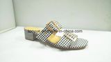 Women Leather Shoes MID Wooden Block Heel