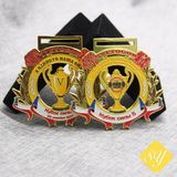 Wholesale Best Sale Football Soccor Baseball Enamel Running Medal Ribbon