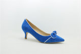 Newest Low Heel Lady Shoes with Charming Bow