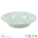 Antique Light Blue Ceramic Soup Bowl