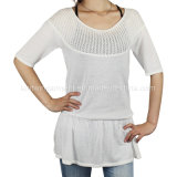 Women Knitted Round Neck Short Sleeve Dress (11SS-020)