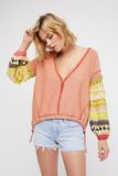 Washed Cotton Pullover V-Neckline Sweater