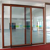 Thermal Isolation Aluminium Wood Sliding Door with Double Glass