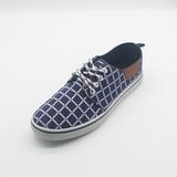 China Wholesale Navy Men Casual Shoes Canvas Upper Injection Sole