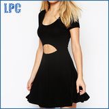 Bodycon Elegant Fashion Hollow out Summer Dress with Front Button