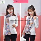 New Design Cravat Silk Stain Fashion Lady Scarf with Printed