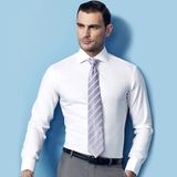 Latest Design White Cotton Man Dress Shirt