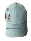 Fashion Baseball Cap in Denim Fabric with Flat Embroidery (LY079)