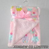 2 Layer Super Soft Short Plush Baby Blanket, Printed.