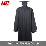College Graduation Gown Fluted Back Matte Black