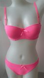 Factory Direct Sales Concise Half Cup Lingerie Bra and Panty Set (CS18355)