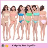 2016 Sexy Women Accordion Pleated Tankinis Bikini with Spaghetti Strap