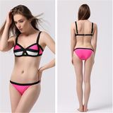 2015 Fashion Swimwear Bikini Sexy Bandage Bold Line Swimsuits (53029)