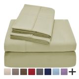 Home Hotel Luxury Soft Brushed Microfiber Bedding Bed Sheet Set