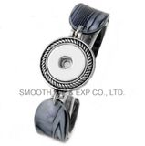 Fashion Diamond Jewelry Accessories Rhinestone Bangle Snap Leather Bracelet Button