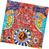 Lady Fashion Printed Silk Square Scarf (HC045-2)