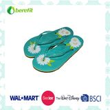 Women's Slippers with Bright Printing, EVA Sole and PVC Straps