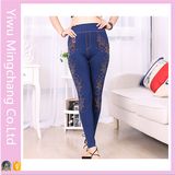 Yiwu Factory Direct New Lady Korean Slim Denim Leggings