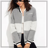 Top Quality Grey Women Sports Running Casual Jackets with Panel
