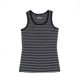 Women's Merino Wool Striped Singlet Top