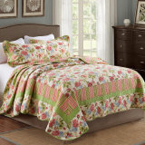 Customized Prewashed Durable Comfy Bedding Quilted 3-Piece Bedspread Coverlet Set with Fresh Prints