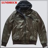 New Arrives PU Jacket for Men in Outer Wear Coat