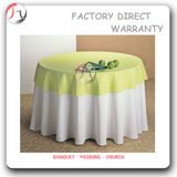 White Modern Round Vinyl Table Cloths (TC-02)