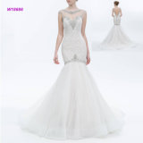 Style# W18686 Charming Lace Appliques Turmpet Wedding Gown with Sexy Backless