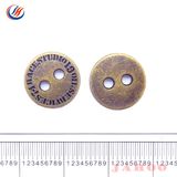 Fancy High Quality Two Holes Metal Sewing Buttons for Garments