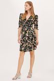 New Arrvial Rose Floral Printing Sexy V Neck Maternity Women Dress