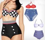 Sexy High Waist Halter Style Bikinis