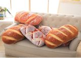 Creative 3D Simulation Bread Pillow Office Back Lumbar Plush Cushion