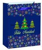 Custom Paper Printed Christmas Gift Packaging Shopping Carrier Gift Bags