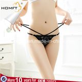 Visible Front Hollow Lace Briefs 2 Spandex Ribbons Thongs Girls Panties Sexy V String Tumblr