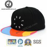 High Quality 6 Panel Acrylic Snapback Cap with Custom Embroidery Brim Printing