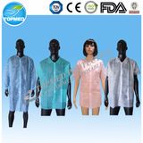 Cheap Nonwoven Polypropylene Lab Coats, Protecting Smock Gown, Medical Disposable Coats