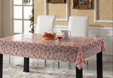 Vinyl Table Cloth Plastic Transparent PVC Printed Transparent Tablecloth