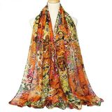 Summer Flourish Printed Polyester Beach Scarf (HWS44)