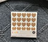 Kraft Heart Seals Adhesive Sticker