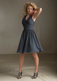 Chiffon V Neckline A-Line Short Bridesmaid Dresses (BD3053)