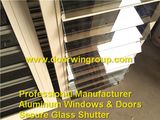 Single Glazing Aluminum Secure Shutter Window