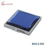 Custom Logo Blue Crystal Compact Mirror