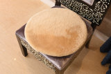 Genuine Soft Sheepskin Round Chair Cushion Seat Pad