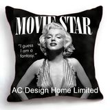 Sexy Square Marilyn Monroe Design Decor Fabric Cushion W/Filling