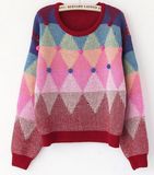 Sweater Waves Geometry Pullover (BTX926)
