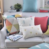 Printed 14X20 Inch Rectangle Polyester Black Throw Pillows