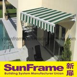 Green Retractable Aluminium Remote Control Awning